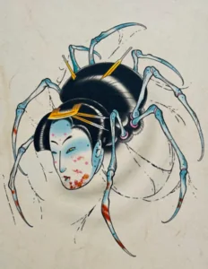 Jorōgumo kobieta-pająk inspirowana japońskim folklorem