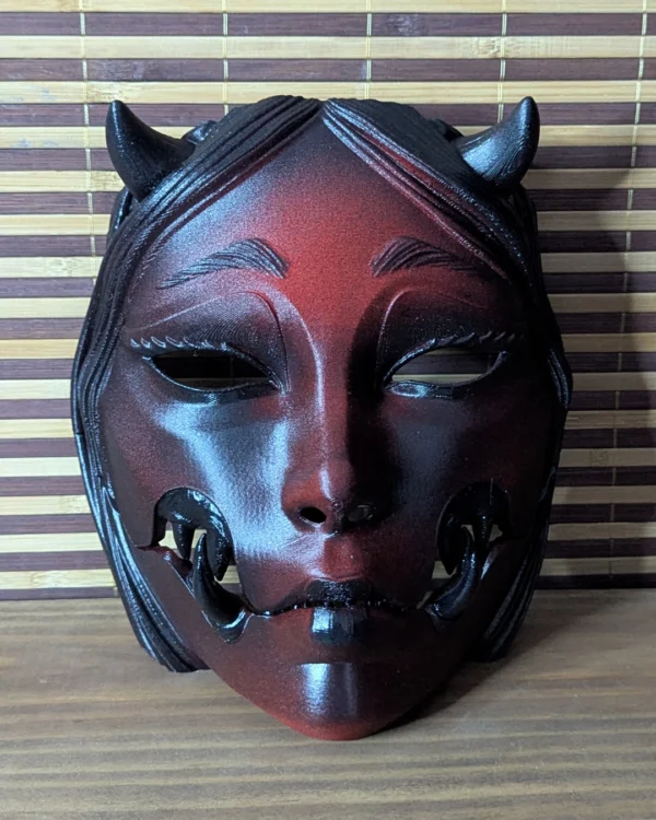 Artykułowana maska Kuchisake-Onna inspirowana japońskim folklorem z ruchomą szczęką