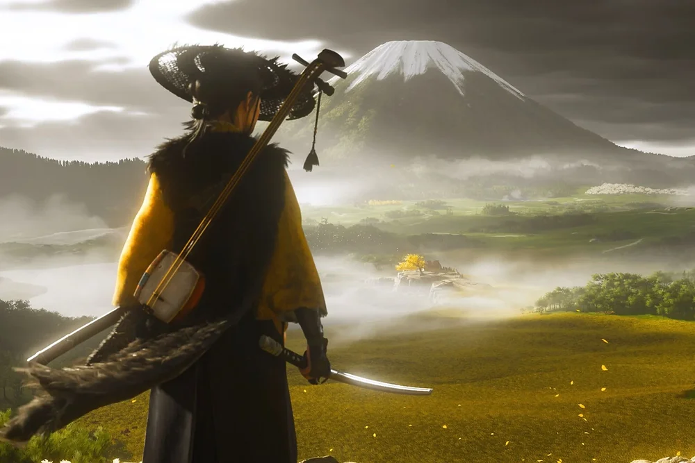 Samurai Mempo half-mask with a rōnin mood for Ghost of Yotei cosplay