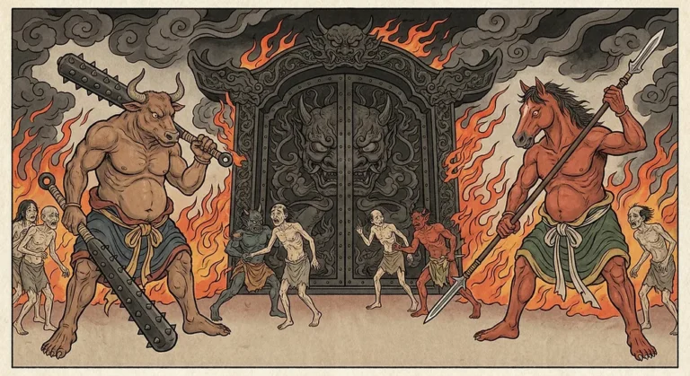 Gozu et Mezu : gardiens des enfers japonais, folklore japonais et culture Dai Yokai Bretagne