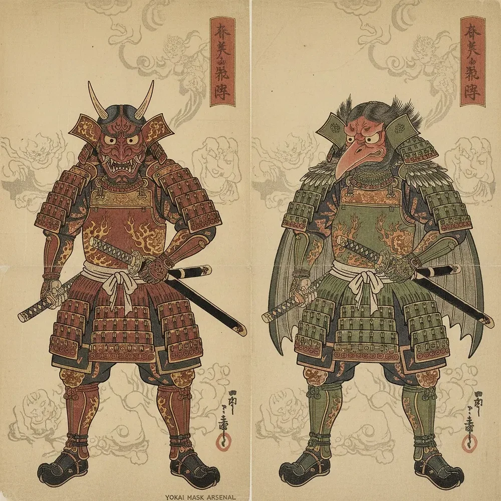 Mempo y Mengu: máscaras de armadura samurái en el blog Dai Yokai