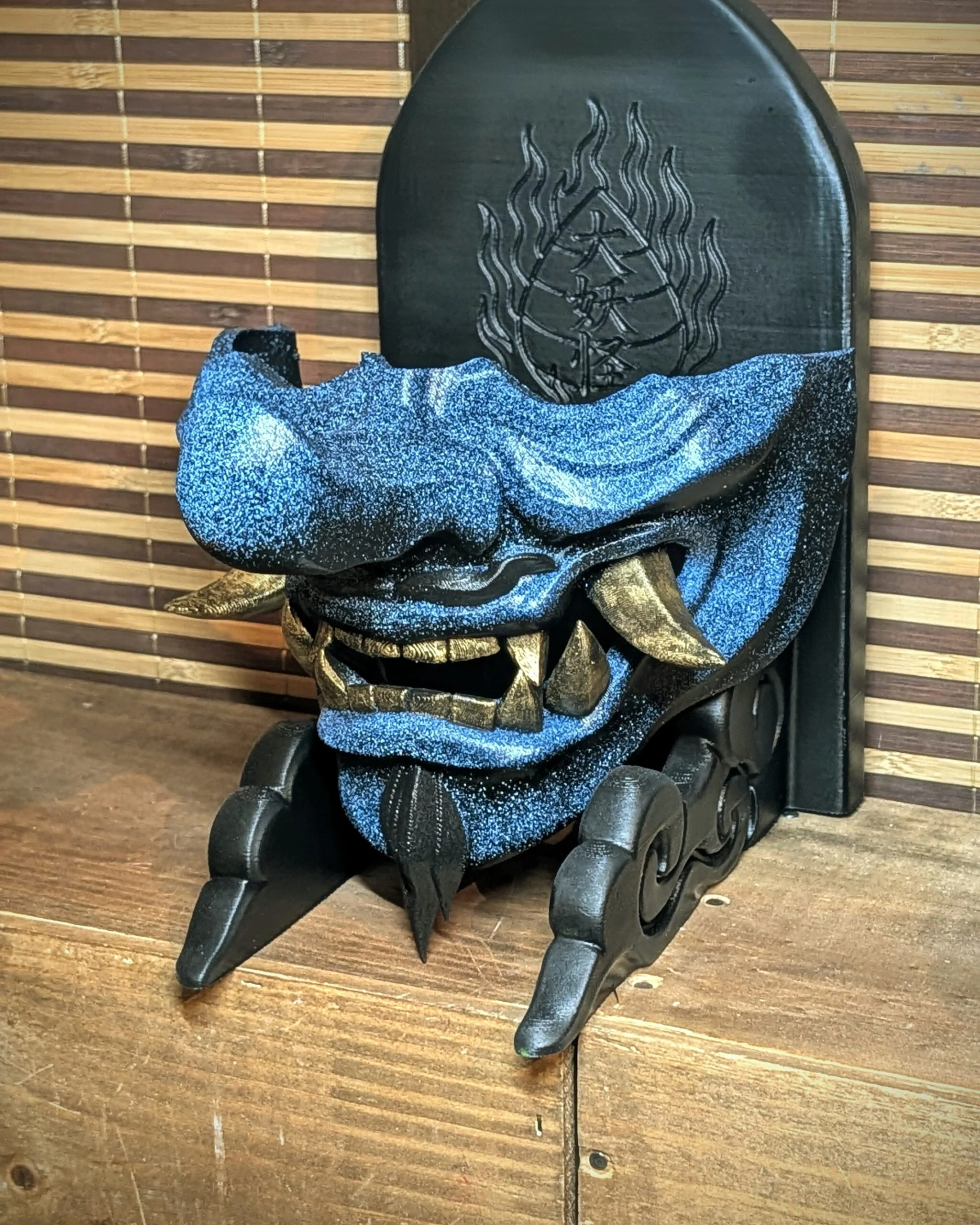 Tengu Mempo Half Mask, handmade Japanese half-mask by Dai Yokai