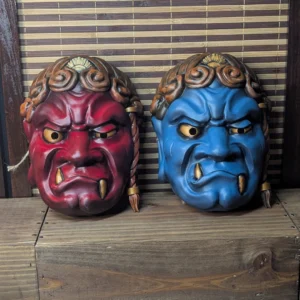Masque Fudo Myō-ō roi immuable bouddhiste, vue principale.