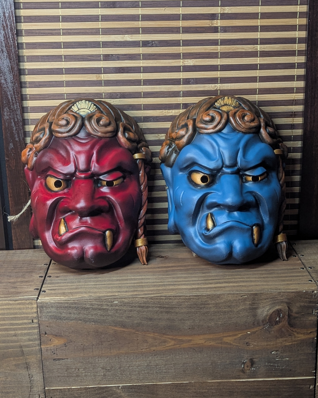 Criação artesanal Dai Yokai: Máscara Fudō Myō-ō rei da sabedoria