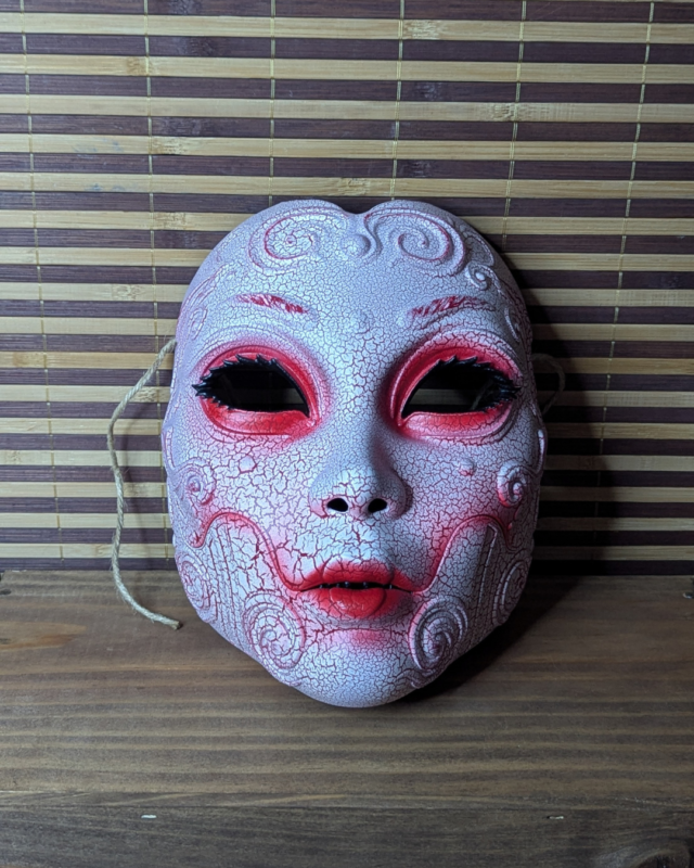 Masque Geisha Horror articulé, visage orné