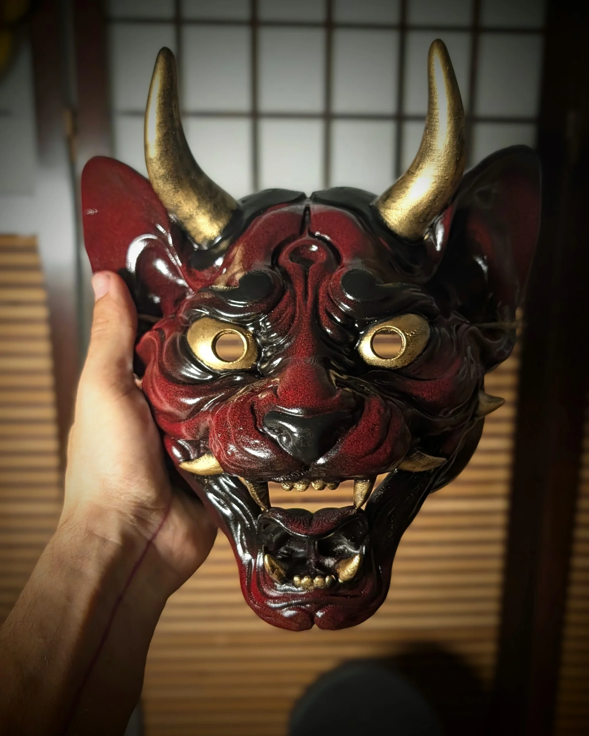 Creazione artigianale Dai Yokai: Maschera Neko Hannya, gatto demone