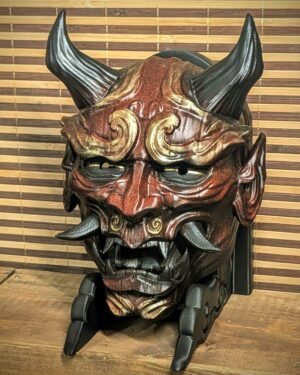Red and Gold Hannya Mask