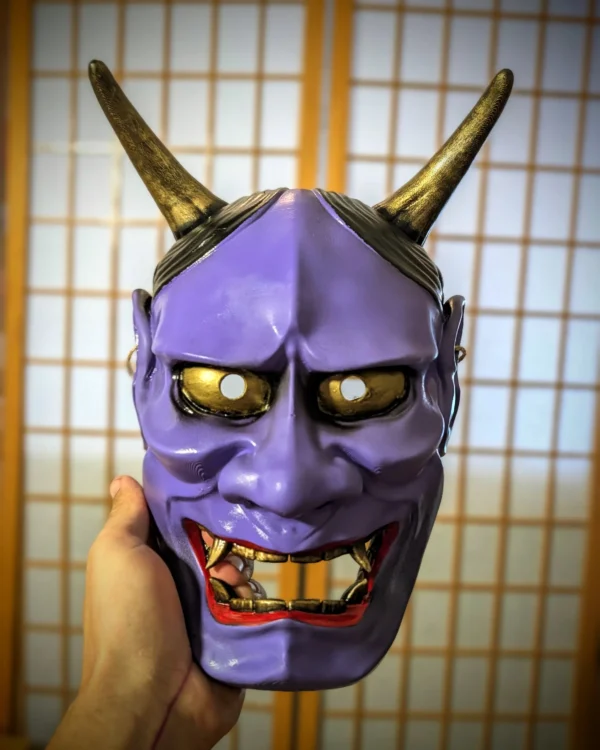 Máscara Hannya tradicional hecha a mano por Dai Yokai