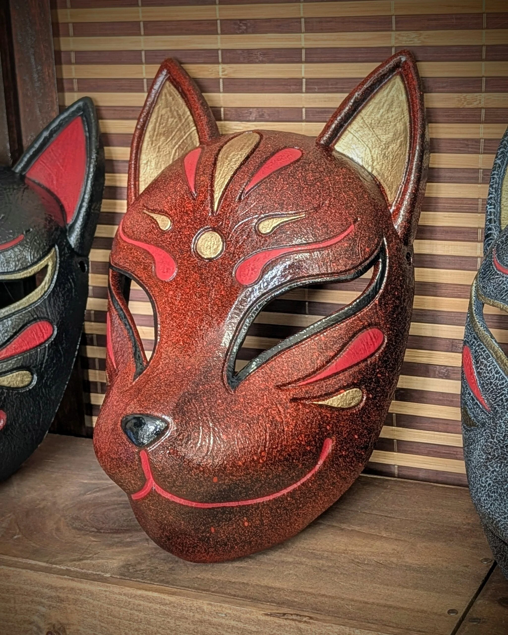 Masque Kitsune kawaii, vue 4.