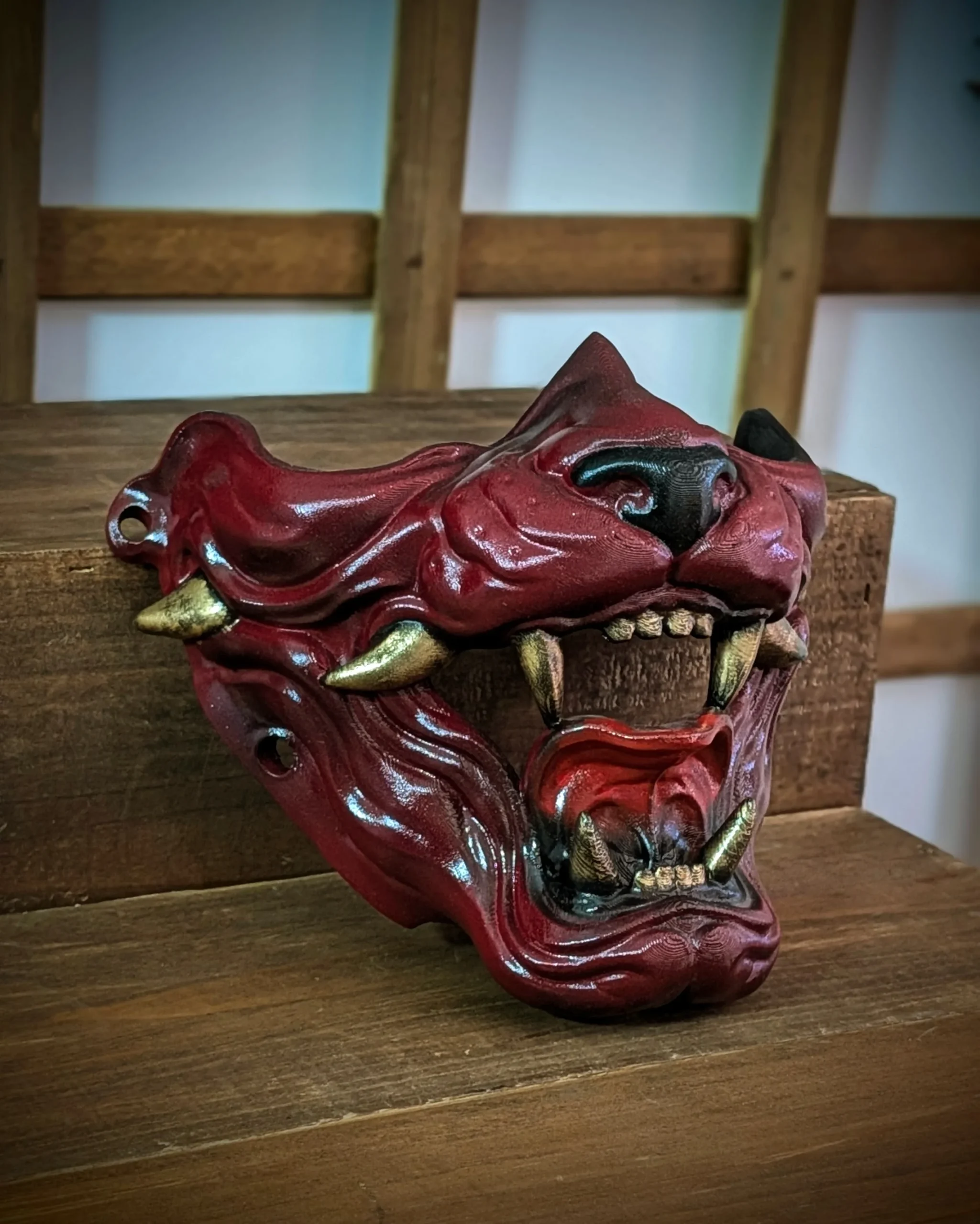 Neko Hannya halfmasker, productafbeelding 3