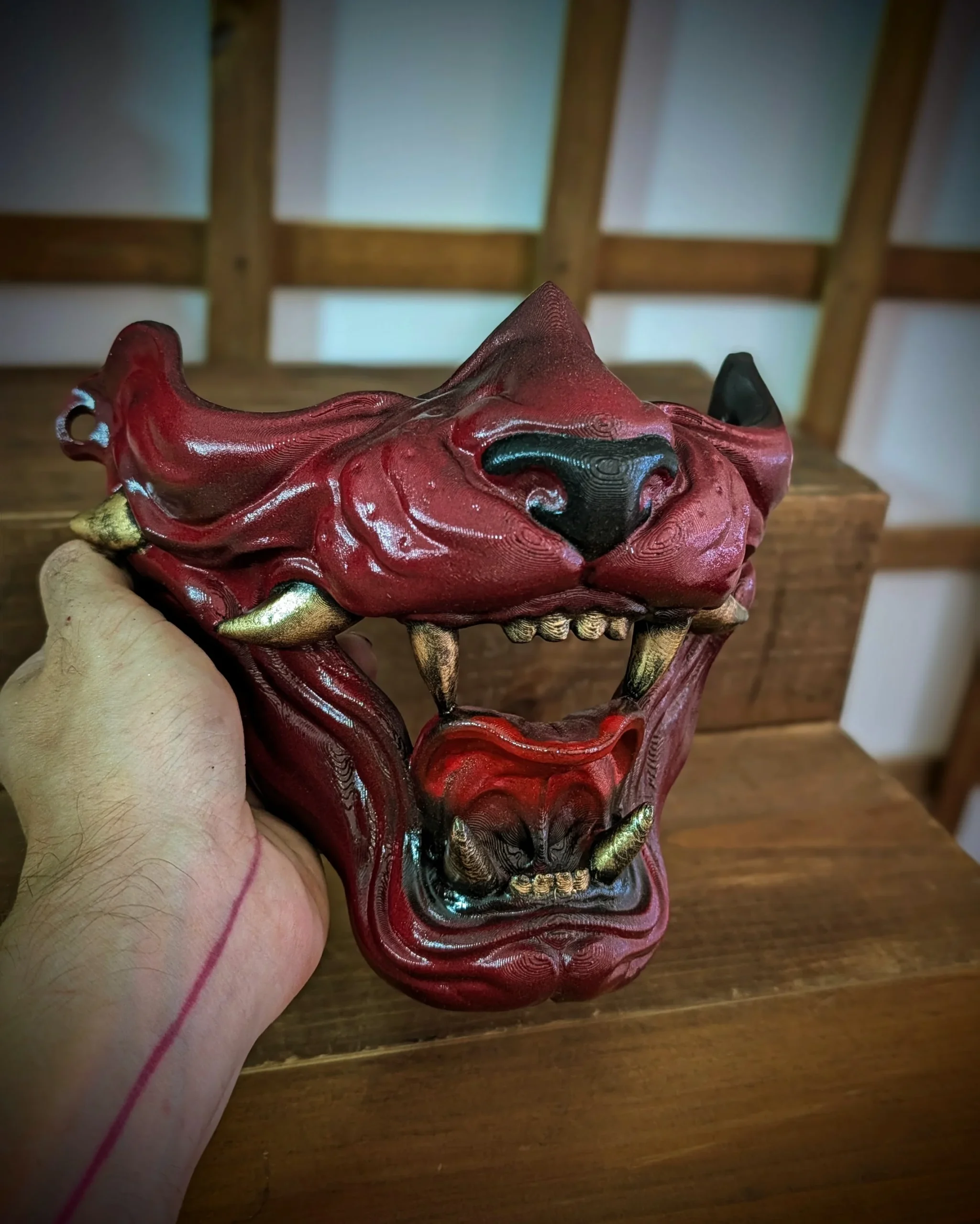Neko Hannya halfmasker, productafbeelding 4