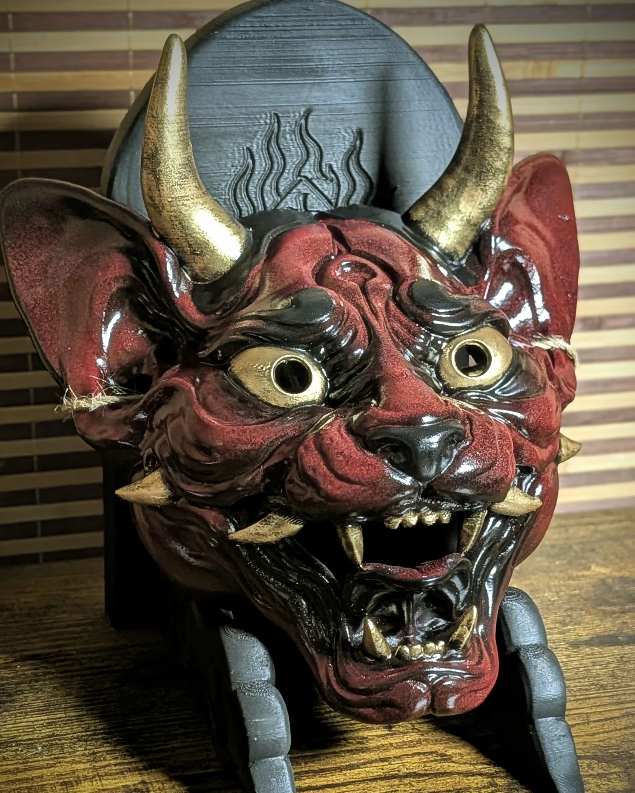 Creazione artigianale Dai Yokai: Maschera Neko Hannya, gatto demone