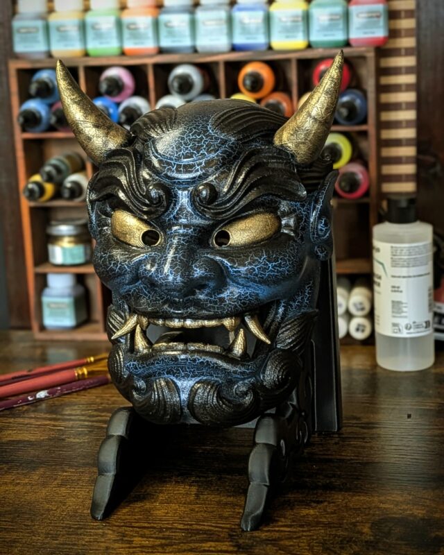 Pack Duo Oni Gawara Rouge et Bleu Craquelé