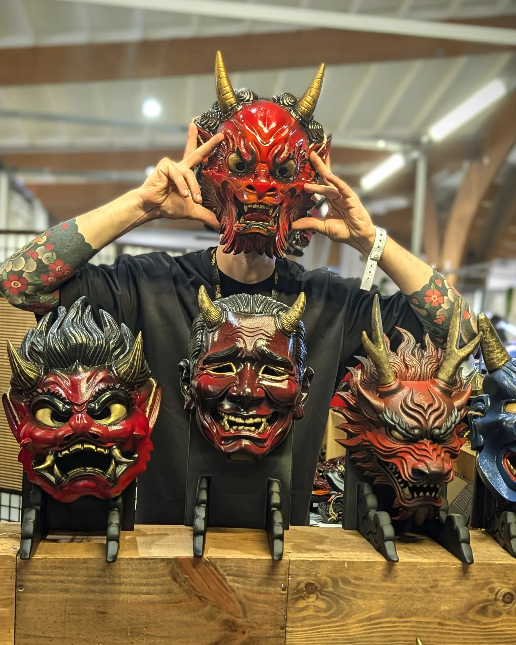 Máscara Oni Irezumi, vista del producto 13