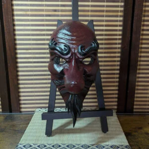Máscara Tengu japonesa gran formato hecha a mano por Dai Yokai