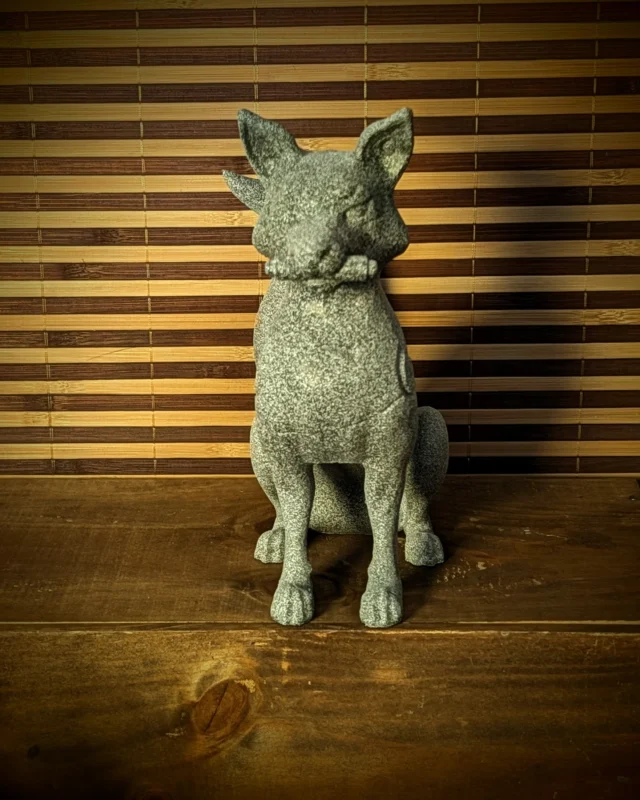 Statuette Kitsune Inari porte-bonheur