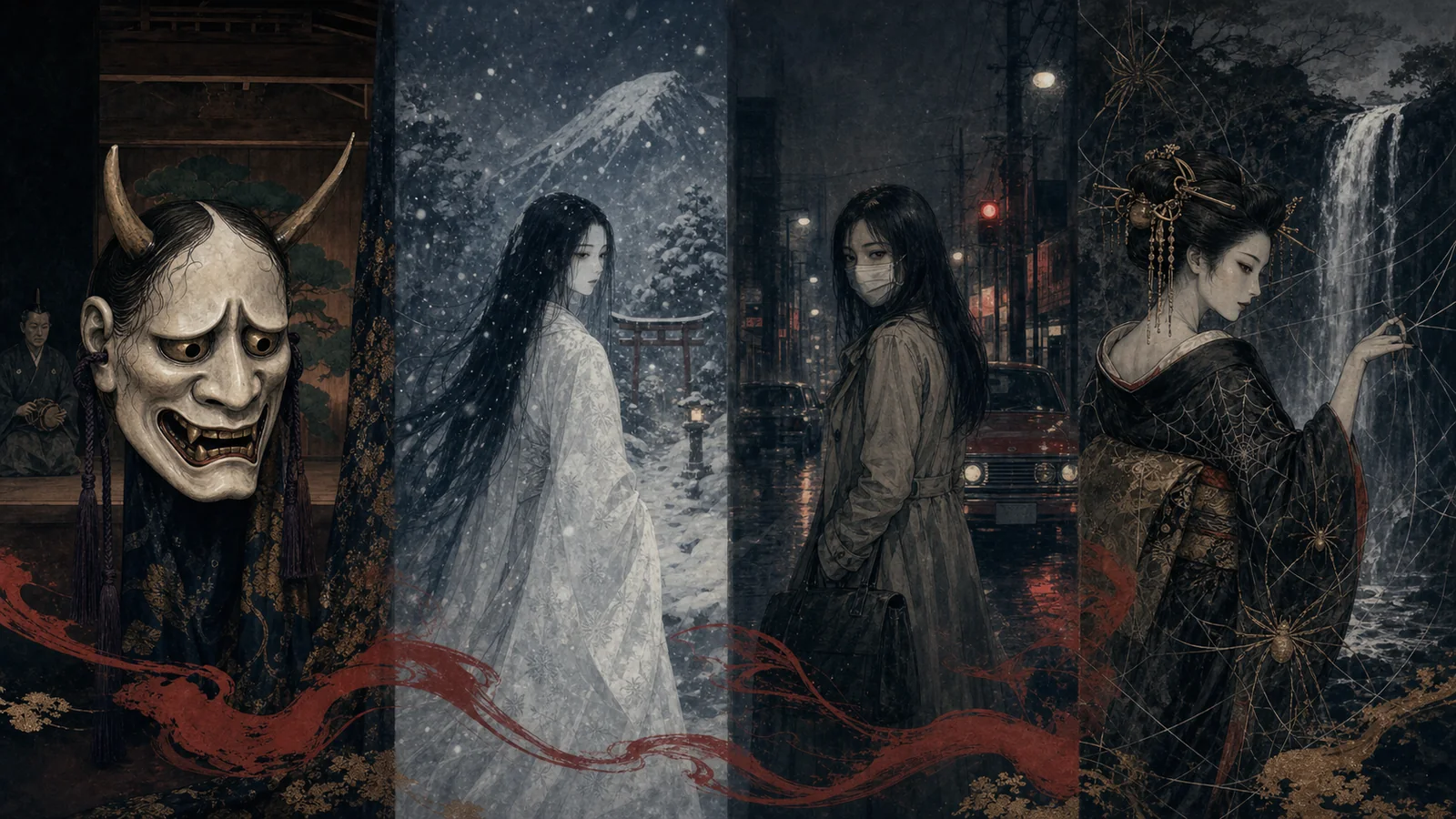 Yokai femeninos japoneses: Hannya, Yuki-Onna, Kuchisake-Onna y Jorōgumo en el blog Dai Yokai