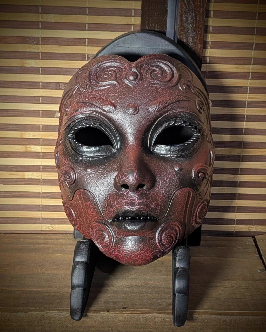 Máscara Geisha horror articulada japonesa, vista del producto 8