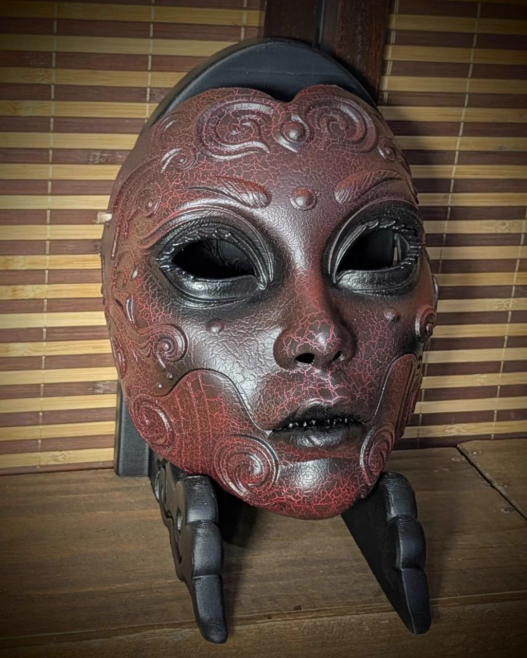 Máscara Geisha horror articulada japonesa, vista del producto 9