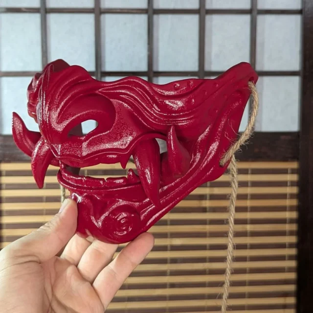 Hannya Mempo Samurai Half Mask