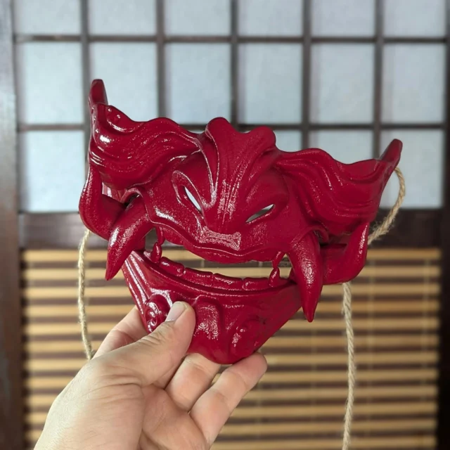 Hannya Mempo Samurai Half Mask