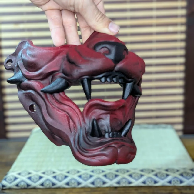 Neko Hannya Half Mask