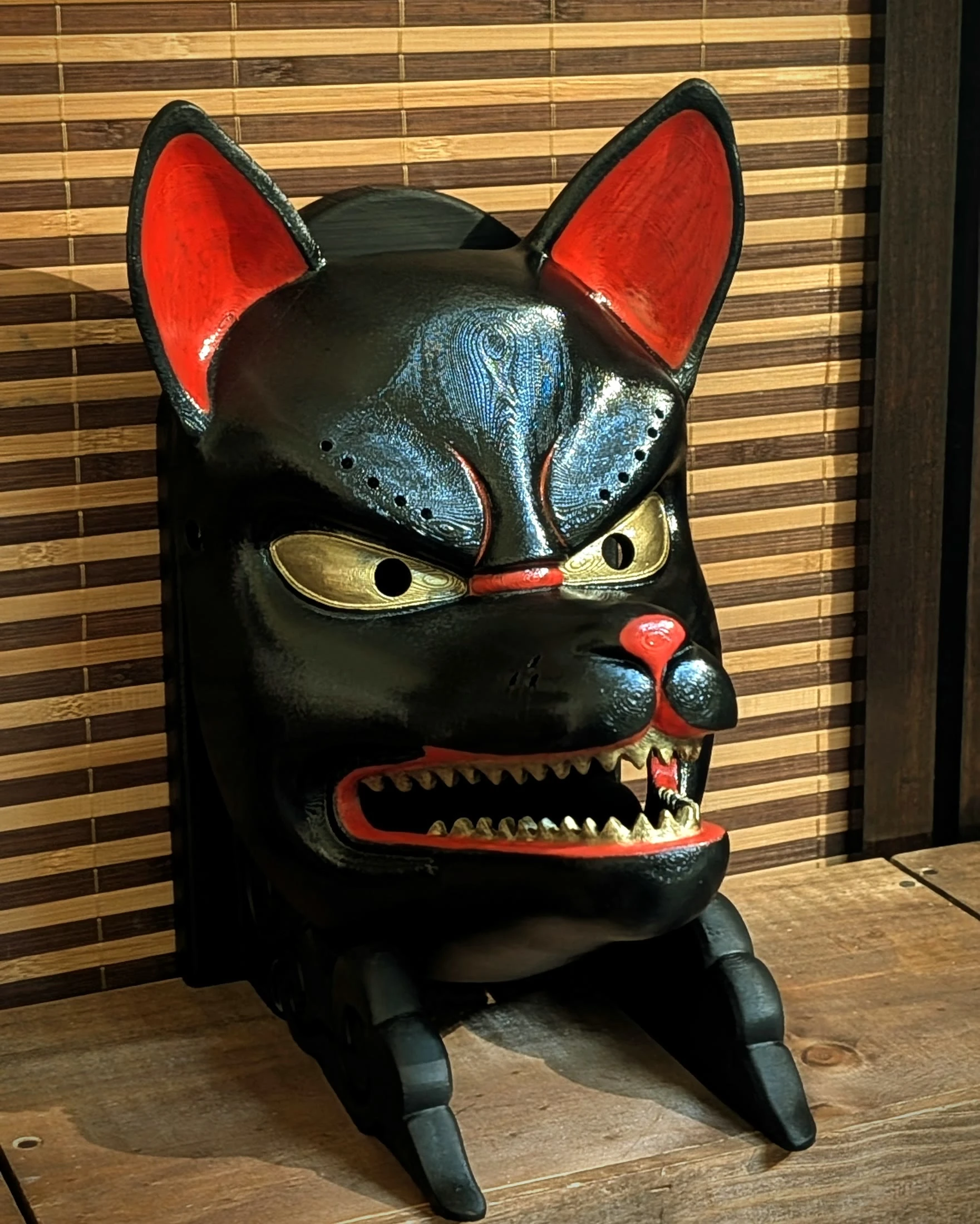 Máscara Kitsune zorro japonés, vista del producto 4