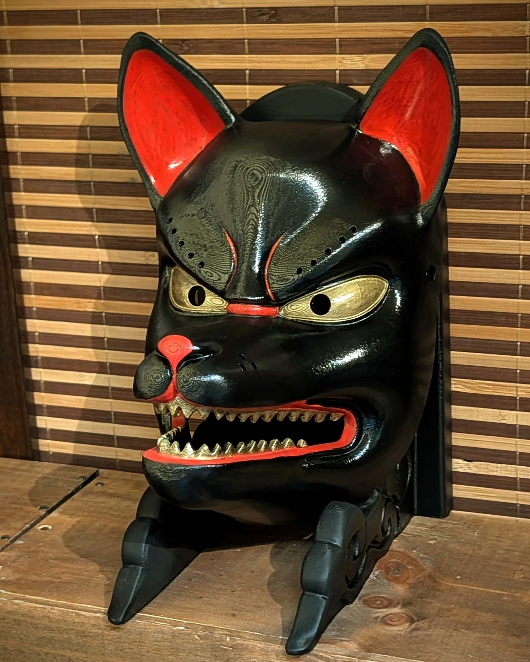 Máscara Kitsune zorro japonés, vista del producto 5