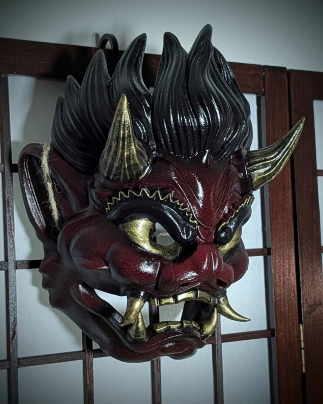 Red Raijin Thunder God Mask